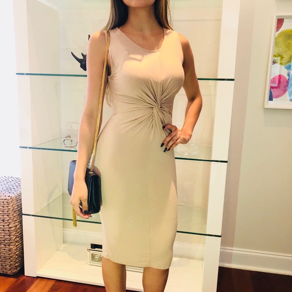 Beige Midi Dress